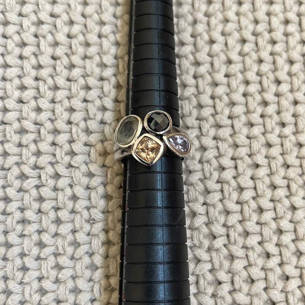Silpada sterling silver and multi stone ring. Size 7